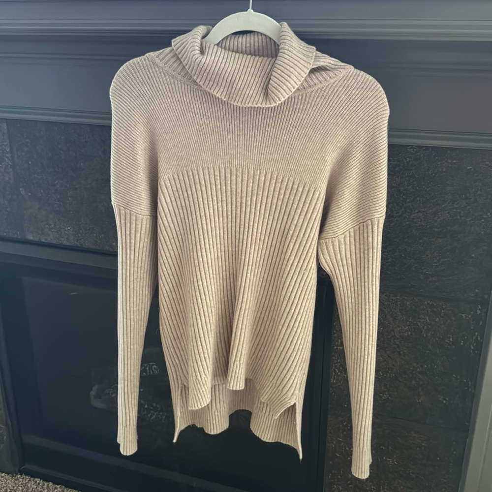 Tan Turtleneck Sweater